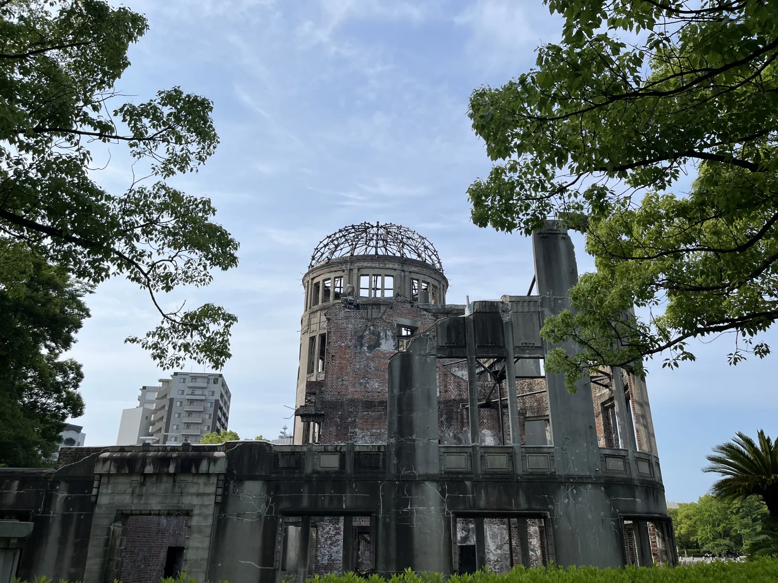 Inside the dome's perimeter—the space where the building's interior once stood